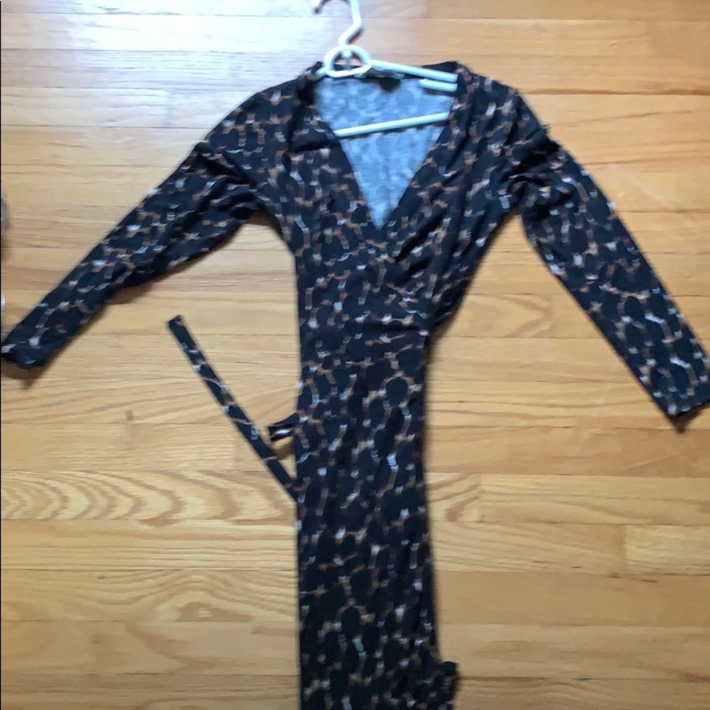 Boden Animal Print wrap dress